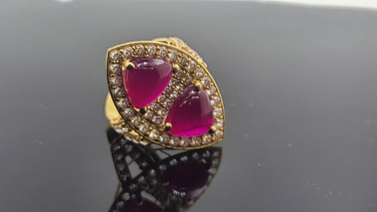 22k Solid Gold Ladies Simple Ring GR254