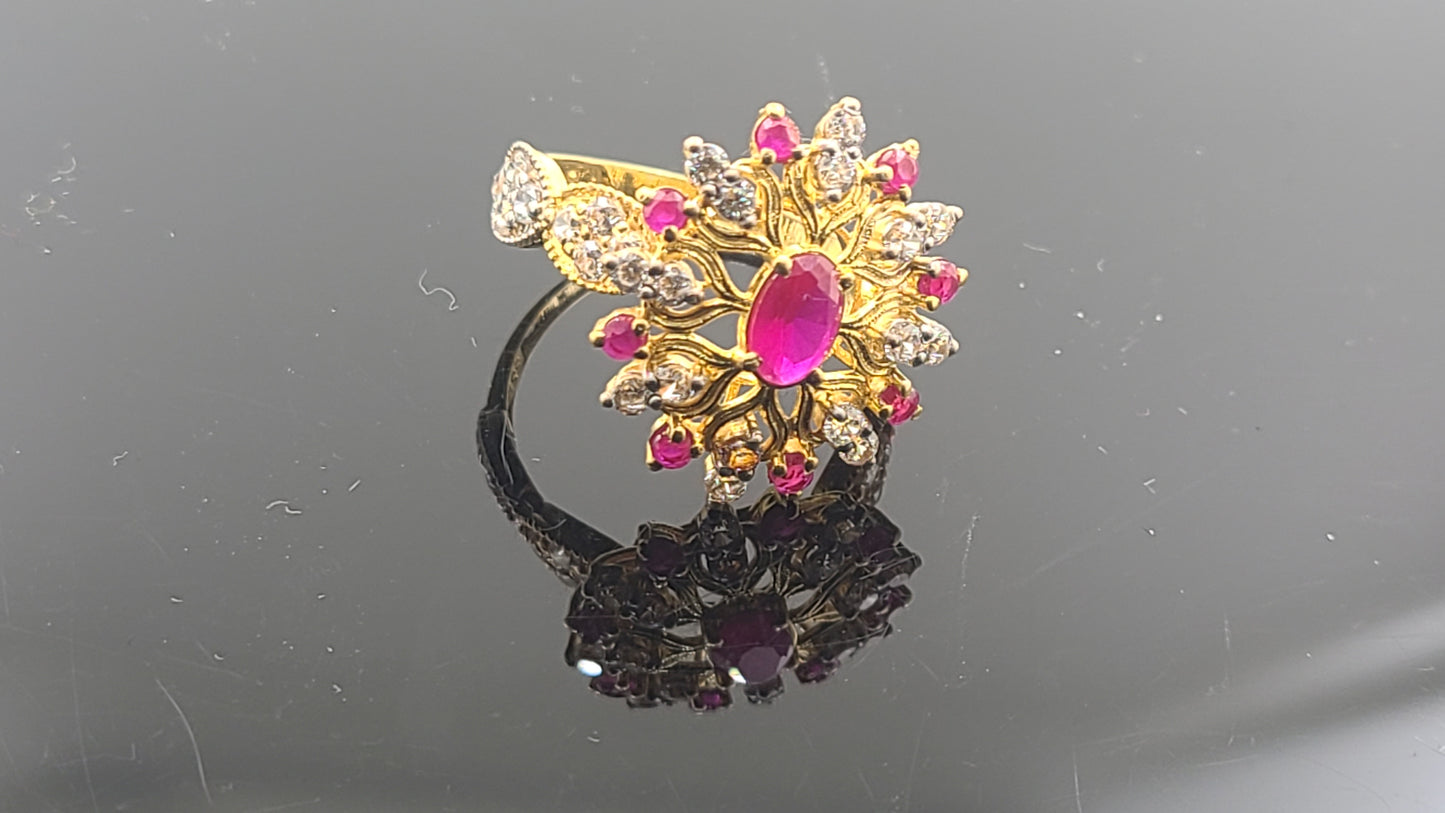 22k Solid Gold Ladies Simple Ring GR257