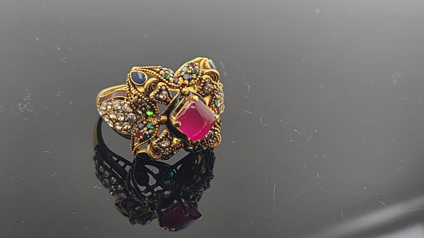 22k Solid Gold Ladies Simple Ring GR266