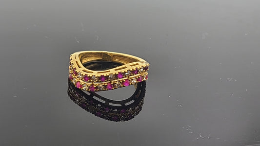 22k Solid Gold Ladies Simple Ring GR269