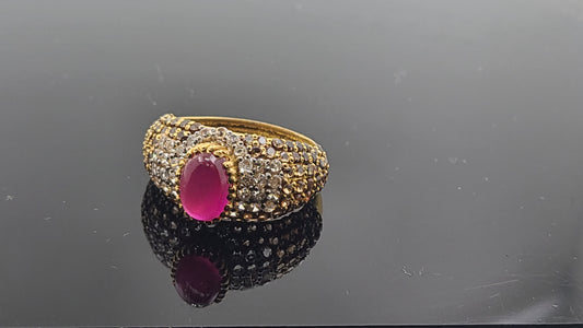 22k Solid Gold Ladies Simple Ring GR275