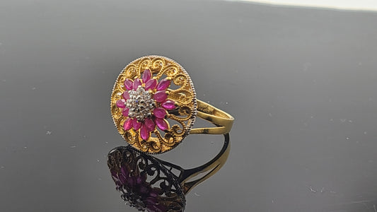 22k Solid Gold Ladies Simple Ring GR276
