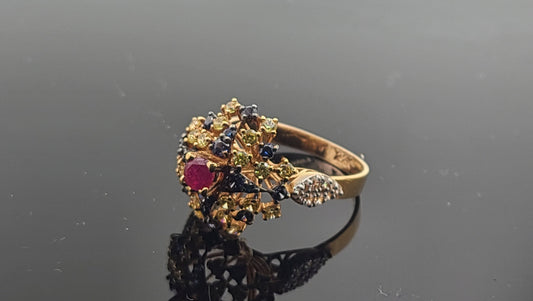 22k Solid Gold Ladies Simple Ring GR280