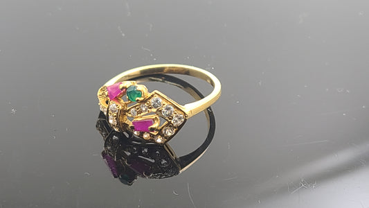 22k Solid Gold Ladies Simple Ring GR284