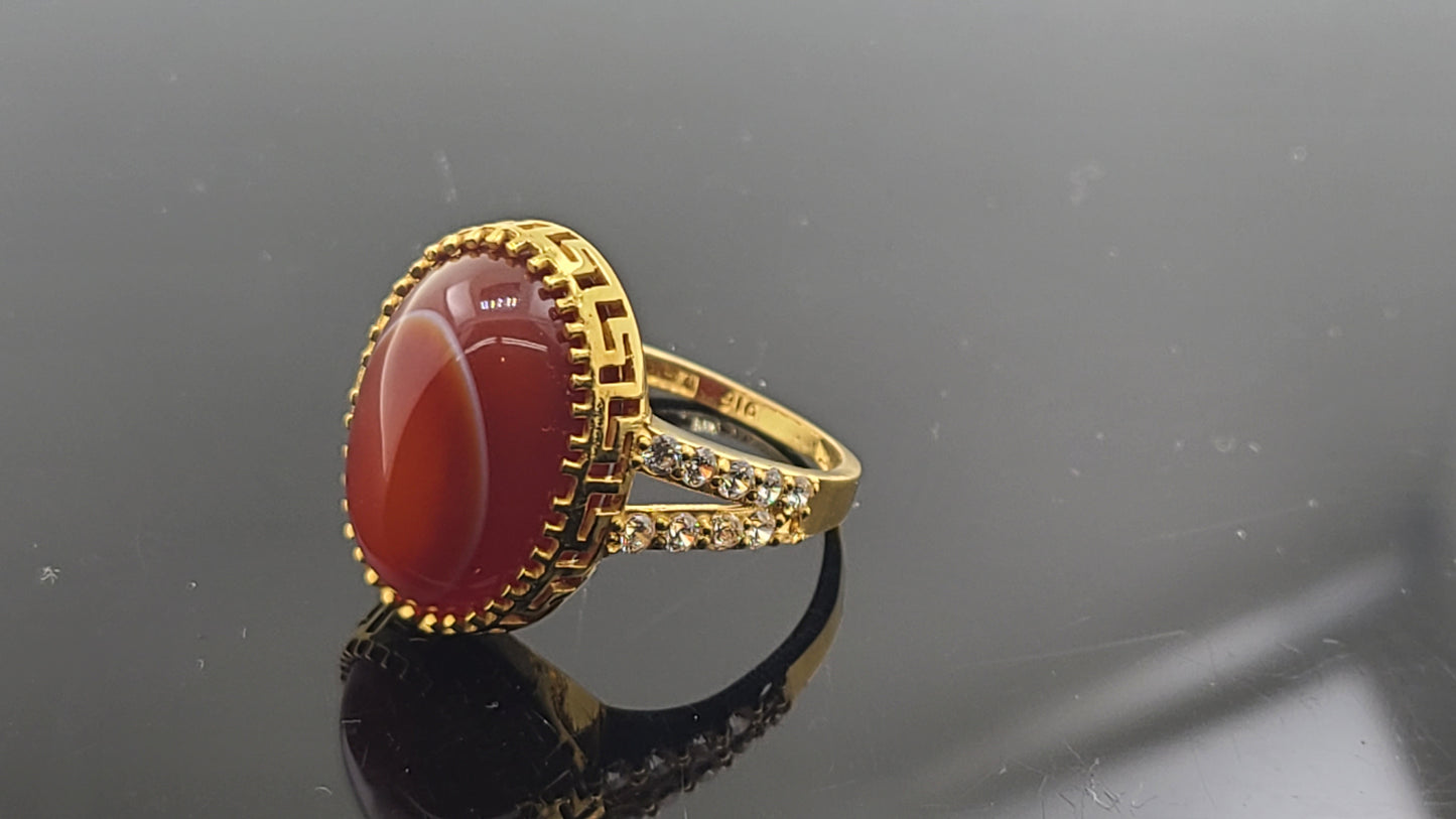 22k Solid Gold Ladies Simple Ring GR285