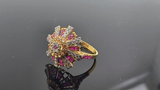 22k Solid Gold Ladies Simple Ring GR291