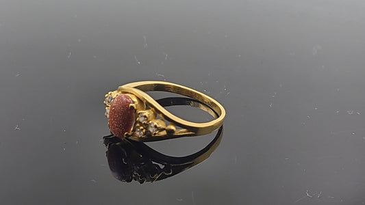21k Solid Gold Ladies Simple Ring GR292