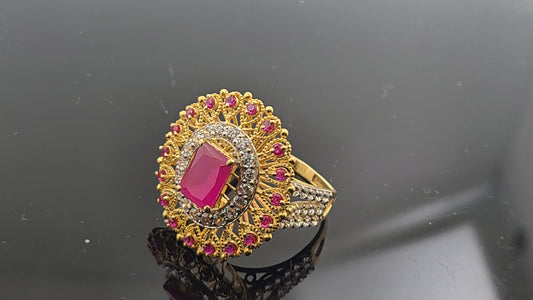 22k Solid Gold Ladies Simple Ring GR294