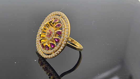 22k Solid Gold Ladies Simple Ring GR278