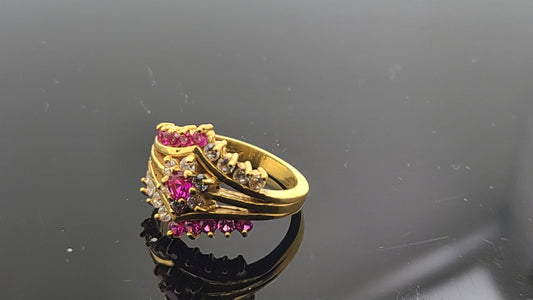 22k Solid Gold Ladies Simple Ring GR297