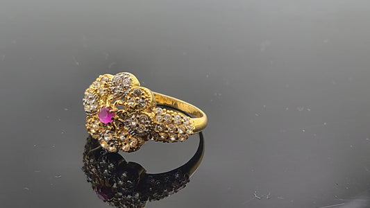 22k Solid Gold Ladies Simple Ring GR299