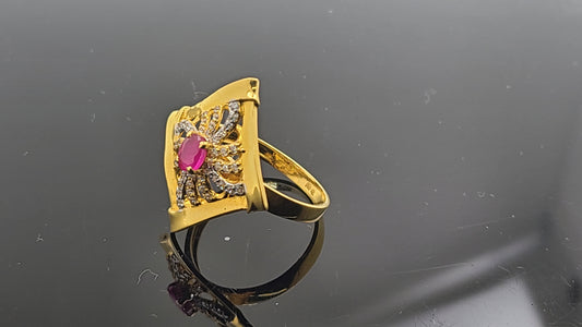 22k Solid Gold Ladies Simple Ring GR301