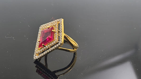 22k Solid Gold Ladies Simple Ring GR302