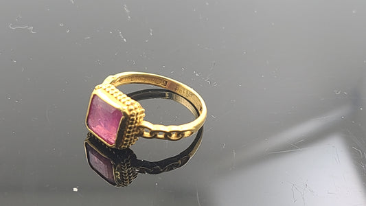 21k Solid Gold Ladies Simple Ring GR307