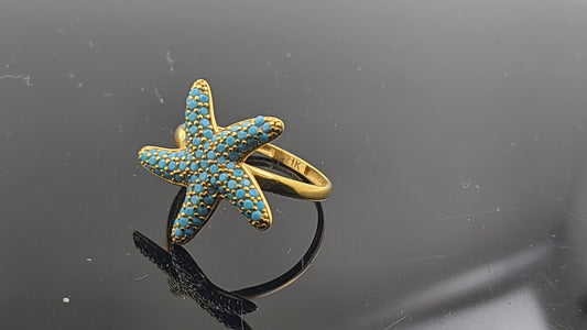 21k Solid Gold Ladies Simple Ring GR310