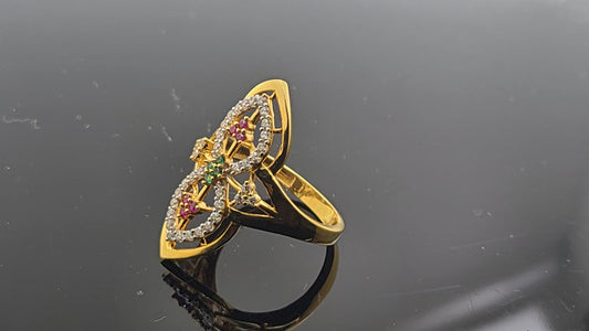 22k Solid Gold Ladies Simple Ring GR311