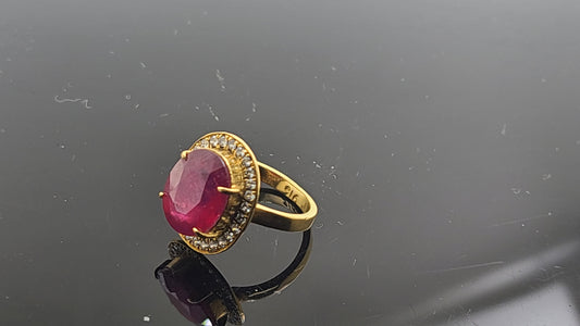 22k Solid Gold Ladies Simple Ring GR315