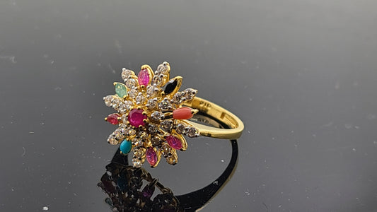 22k Solid Gold Ladies Simple Ring GR325