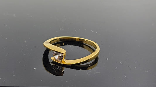 22k Solid Gold Ladies Simple Ring GR329