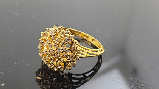 22k Solid Gold Ladies Simple Ring GR332