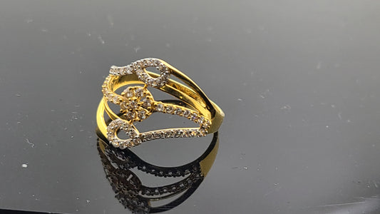22k Solid Gold Ladies Simple Ring GR278