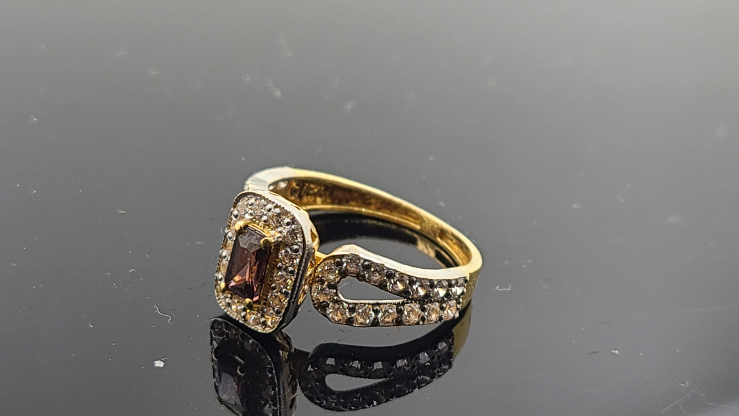 22k Solid Gold Ladies Simple Ring GR337