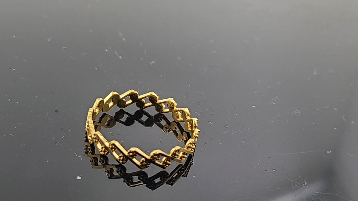 22k Solid Gold Ladies Simple Ring GR343