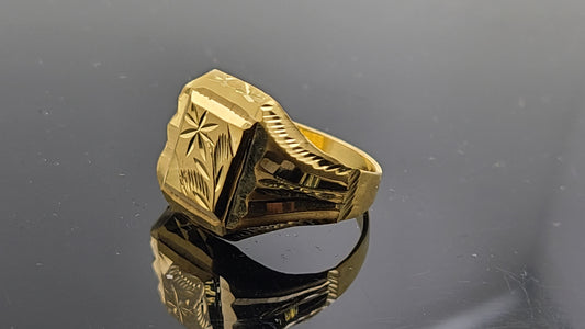 22k Solid Gold Men Simple Ring GR345
