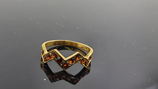 21k Solid Gold Ladies Simple Ring GR351