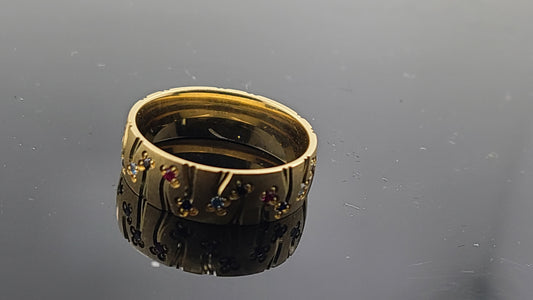 18k Solid Gold Ladies Simple Ring GR359