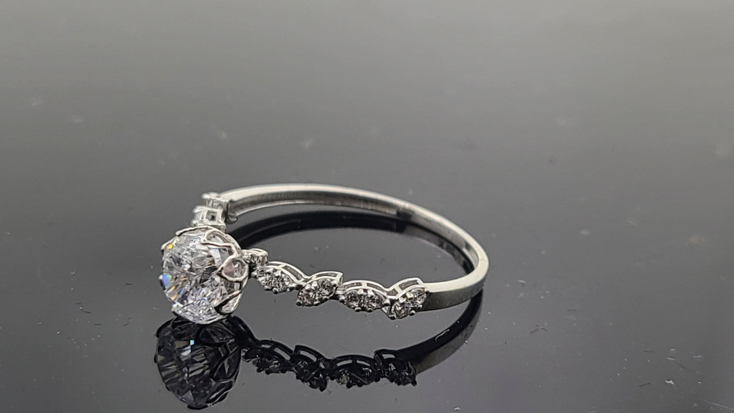 18k Solid Gold Ladies Simple Ring GR366