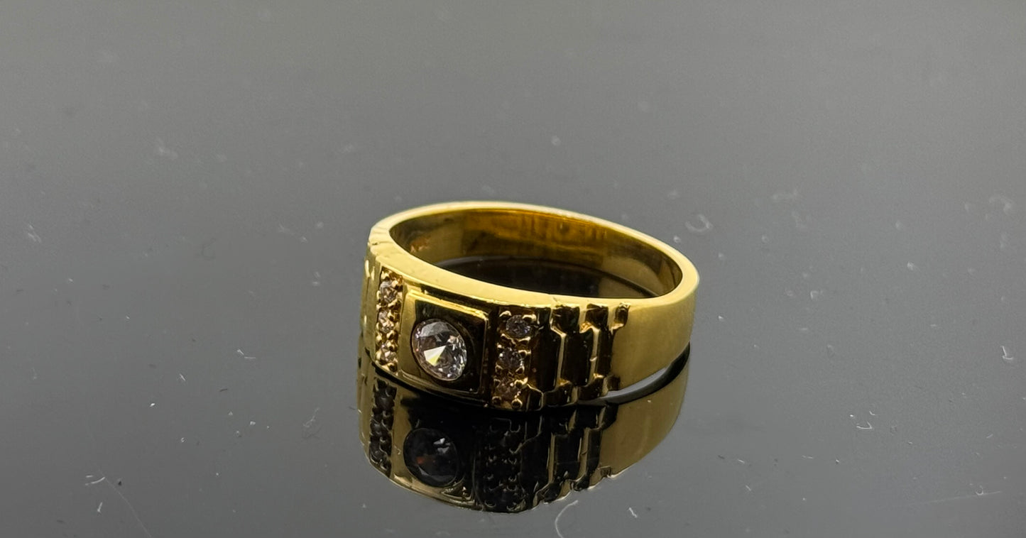 21k Solid Gold Men Simple Ring GR375