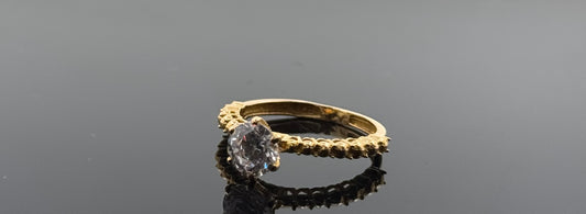 21k Solid Gold Ladies Simple Ring GR386