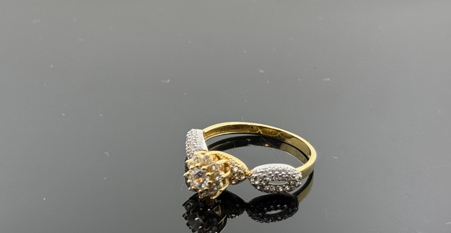 18k Solid Gold Ladies Simple Ring GR389