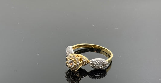 18k Solid Gold Ladies Simple Ring GR389