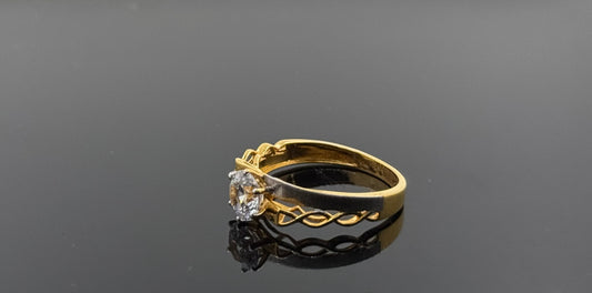 22k Solid Gold Ladies Simple Ring GR407