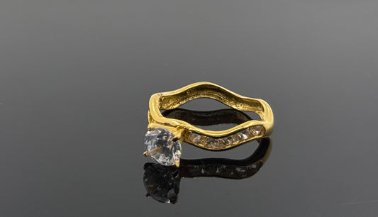 22k Solid Gold Ladies Simple Ring GR408