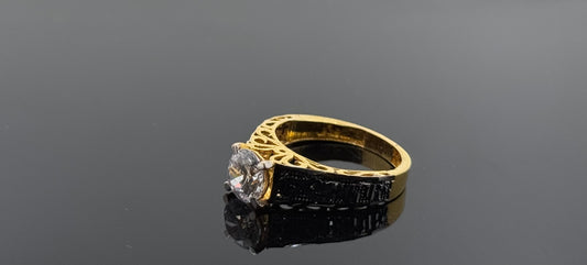 22k Solid Gold Ladies Simple Ring GR409