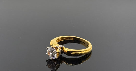 22k Solid Gold Ladies Simple Ring GR411