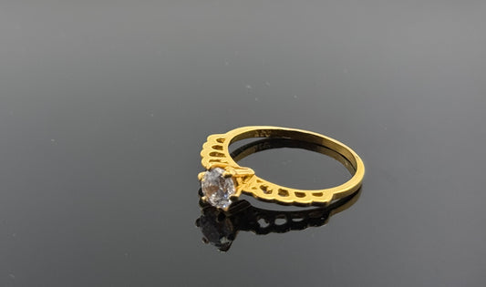 22k Solid Gold Ladies Simple Ring GR412