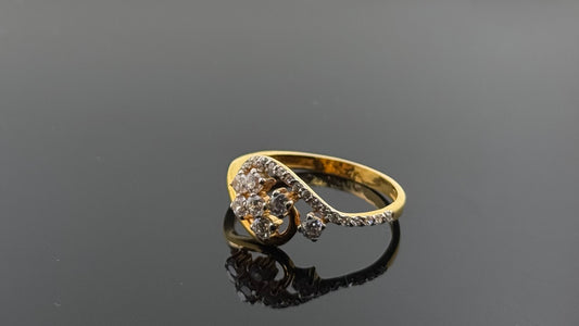 22k Solid Gold Ladies Simple Ring GR414
