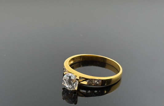 22k Solid Gold Ladies Simple Ring GR421
