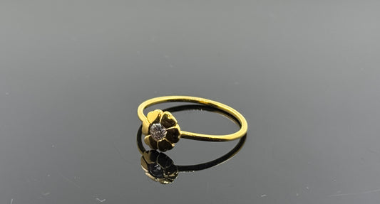 22k Solid Gold Ladies Simple Ring GR431