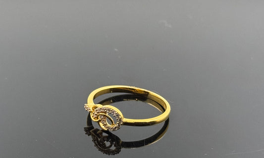 22k Solid Gold Ladies Simple Ring GR434