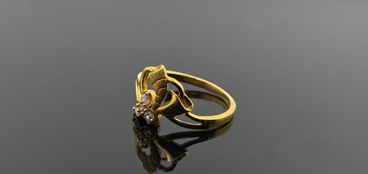 22k Solid Gold Ladies Simple Ring GR440