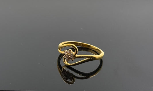 22k Solid Gold Ladies Simple Ring GR446