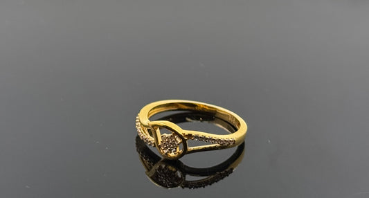 22k Solid Gold Ladies Simple Ring GR453