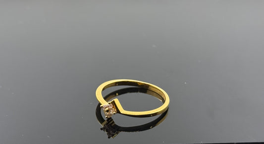 22k Solid Gold Ladies Simple Ring GR460