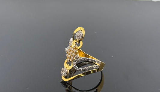 22k Solid Gold Ladies Simple Ring GR463