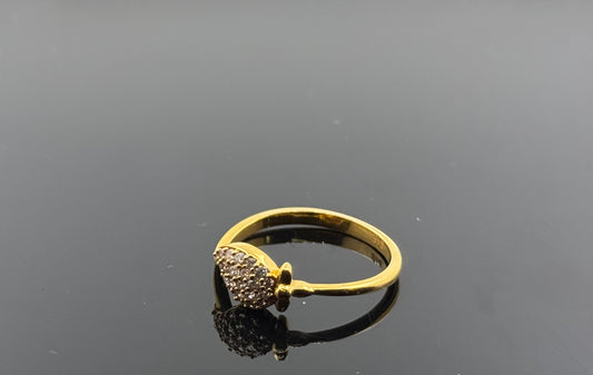 22k Solid Gold Ladies Simple Ring GR464